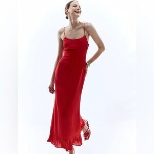 Commense Sleeveless Red Midi Maxi dress